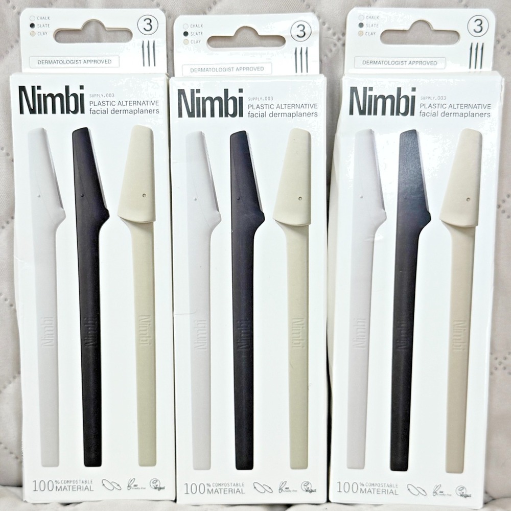 3‎ packs - Nimbi Plastic Alternative Facial Dermaplaners